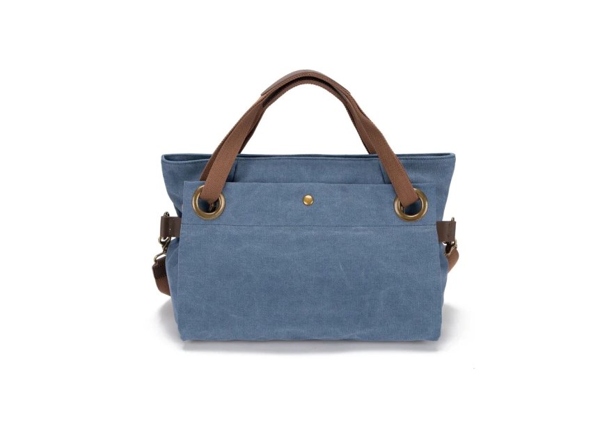 zede W2033M - COTON ET CUIR - BLEU JE sac porté main pont des arts m Loisirs