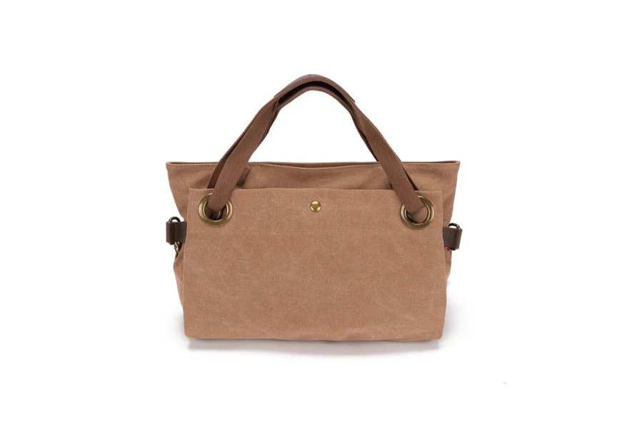 zede W2033M - COTON ET CUIR - CAMEL sac porté main pont des arts m Loisirs