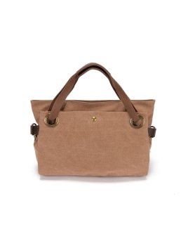zede W2033M - COTON ET CUIR - CAMEL sac porté main pont des arts m Loisirs
