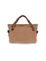 zede W2033M - COTON ET CUIR - CAMEL sac porté main pont des arts m loisirs