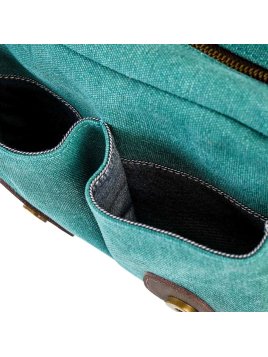 zede ZG001 - COTON ET CUIR - NOIR sac gibecière vavin Loisirs