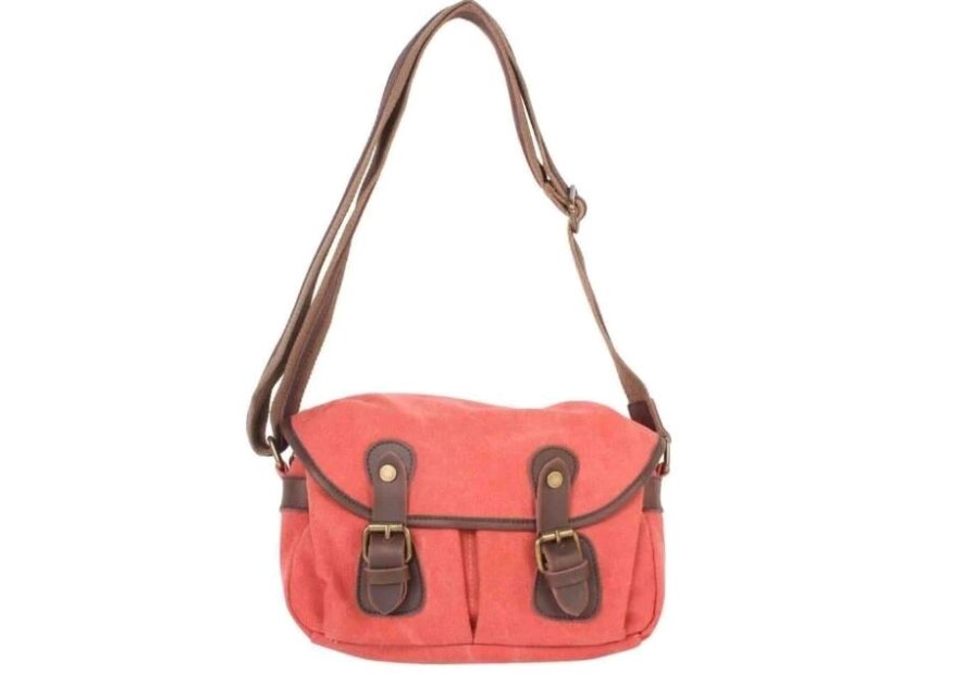 zede ZG001 - COTON ET CUIR - CORAIL sac gibecière vavin Loisirs