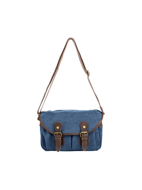 zede ZG001 - COTON ET CUIR - BLEU JEA sac gibecière vavin loisirs