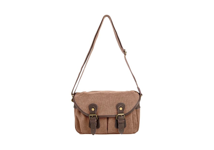 zede ZG001 - COTON ET CUIR - CAMEL sac gibecière vavin Loisirs