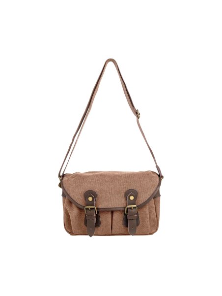 zede ZG001 - COTON ET CUIR - CAMEL sac gibecière vavin Loisirs