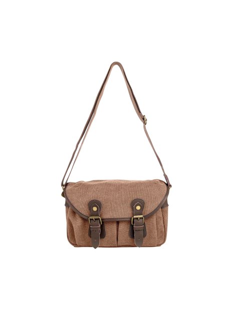 zede ZG001 - COTON ET CUIR - CAMEL sac gibecière vavin loisirs