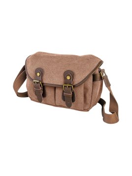 zede ZG001 - COTON ET CUIR - CAMEL sac gibecière vavin Loisirs