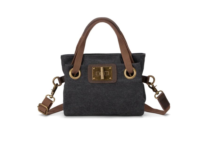 zede W2033XS - COTON ET CUIR - NOIR sac porté main pont des arts xs Loisirs