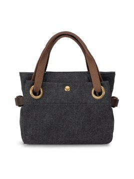zede W2033XS - COTON ET CUIR - NOIR sac porté main pont des arts xs Loisirs