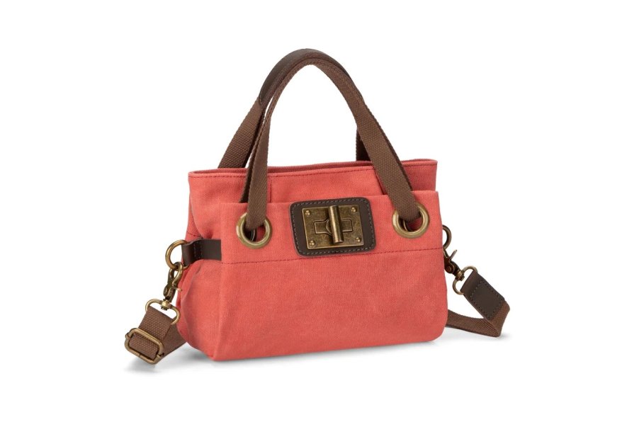 zede W2033XS - COTON ET CUIR - CORAIL sac porté main pont des arts xs Loisirs