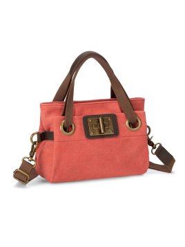 zede W2033XS - COTON ET CUIR - CORAIL sac porté main pont des arts xs Loisirs