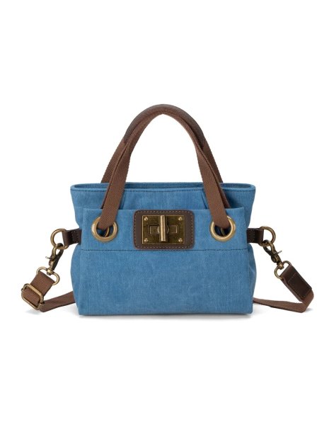 zede W2033XS - COTON ET CUIR - BLEU J sac porté main pont des arts xs loisirs