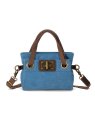 zede W2033XS - COTON ET CUIR - BLEU J sac porté main pont des arts xs loisirs