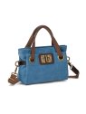 zede W2033XS - COTON ET CUIR - BLEU J sac porté main pont des arts xs loisirs