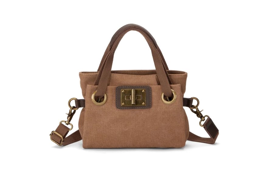 zede W2033XS - COTON ET CUIR - CAMEL sac porté main pont des arts xs Loisirs