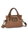 zede W2033XS - COTON ET CUIR - CAMEL sac porté main pont des arts xs loisirs