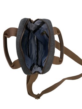 zede ZG049 - COTON ET CUIR - NOIR sac porté main s mixte Loisirs