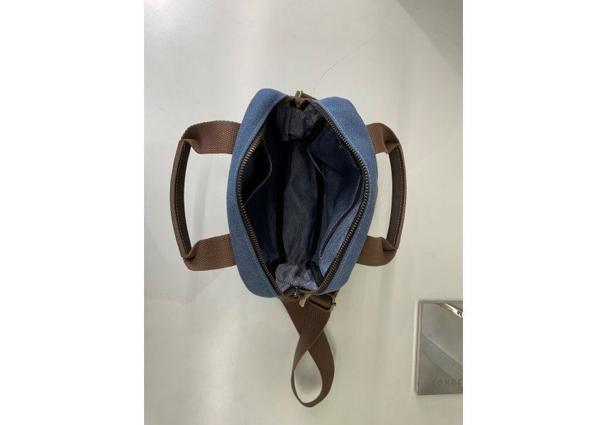 zede ZG049 - COTON ET CUIR - BLEU JEA sac porté main s mixte Loisirs