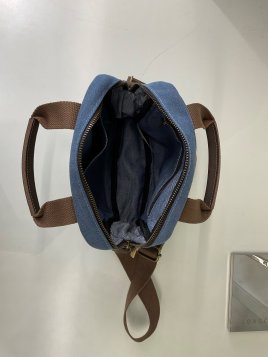 zede ZG049 - COTON ET CUIR - BLEU JEA sac porté main s mixte Loisirs