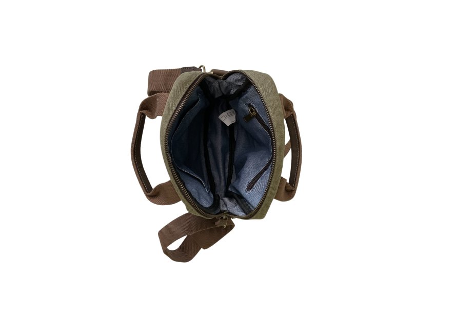 zede ZG049 - COTON ET CUIR - CAMEL sac porté main s mixte Loisirs