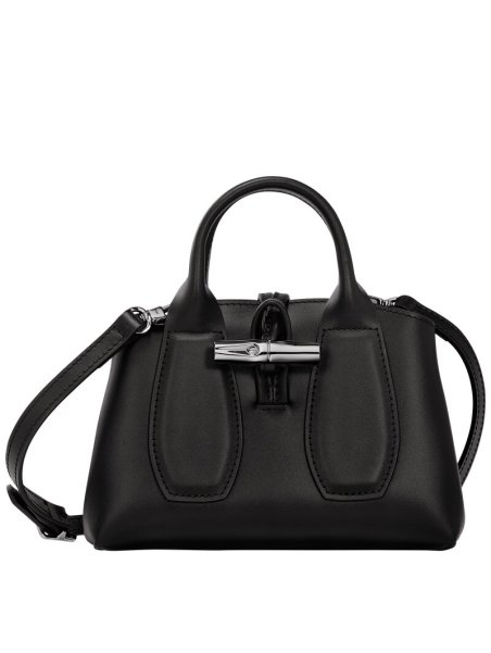 Longchamp 10058HCL - CUIR DE VEAU - NOIR sac roseau luxe porté main m Sacs à mains