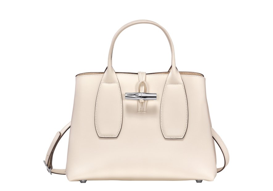 Longchamp 10058HCL - CUIR DE VEAU - ECRU sac roseau luxe porté main m Sacs à mains