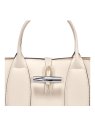 Longchamp 10058HCL - CUIR DE VEAU - ECRU sac roseau luxe porté main m sacs-a-mains