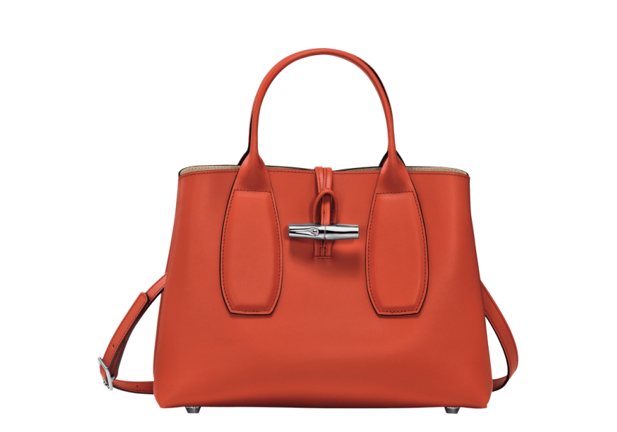 Longchamp 10058HCL - CUIR DE VEAU - PAPRIK sac roseau luxe porté main m Sacs à mains