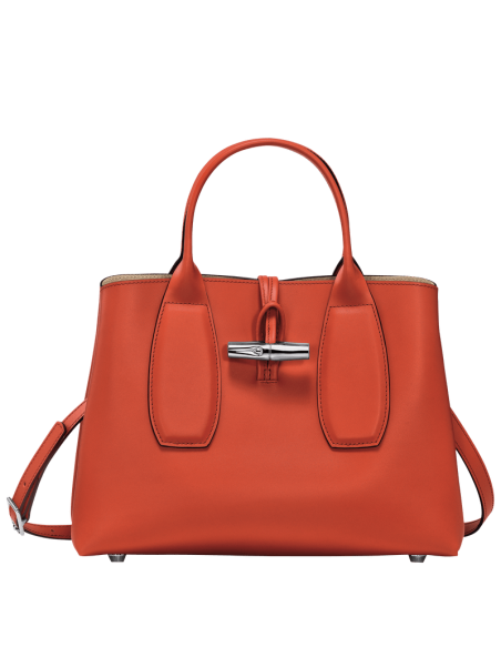 Longchamp 10058HCL - CUIR DE VEAU - PAPRIK sac roseau luxe porté main m Sacs à mains