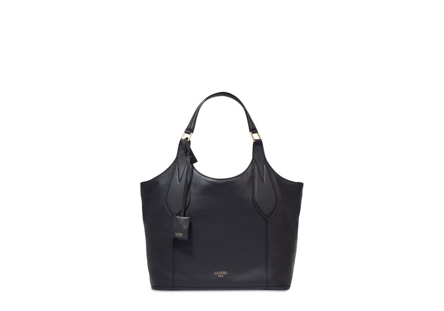 Lancel A13235 - CUIR DE VACHETTE - NOIR sac à main lancel porté épaule shopping