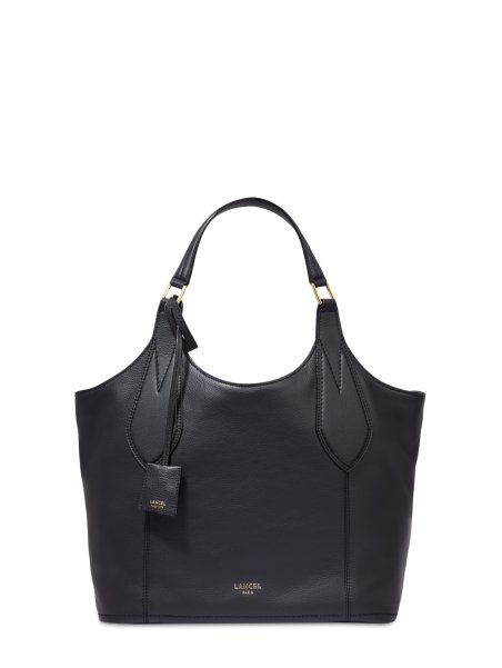 Lancel A13235 - CUIR DE VACHETTE - NOIR sac à main lancel porté épaule shopping