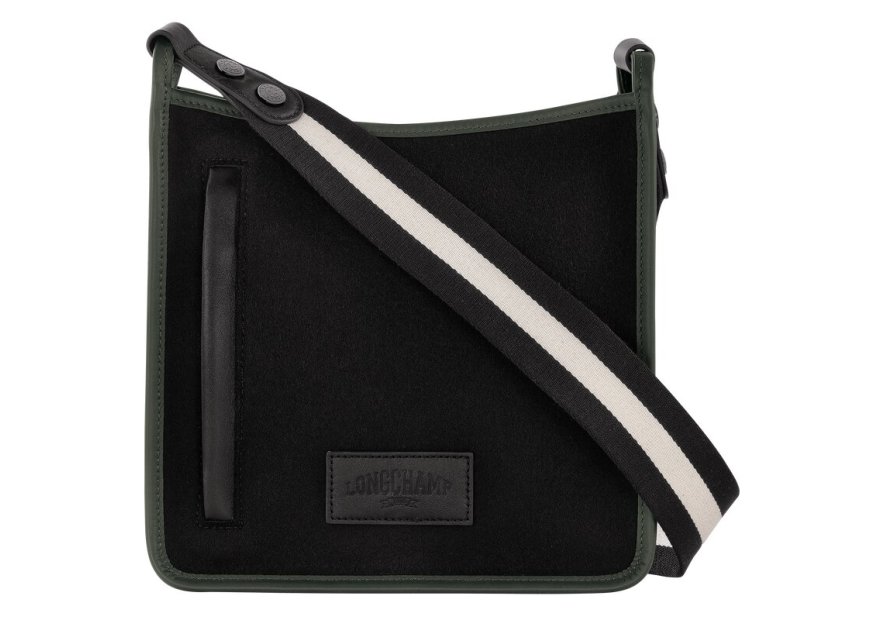 Longchamp 10275HFN - LAINE /CUIR - NOIR sac trotteur le foulonné teddy Sacs à mains