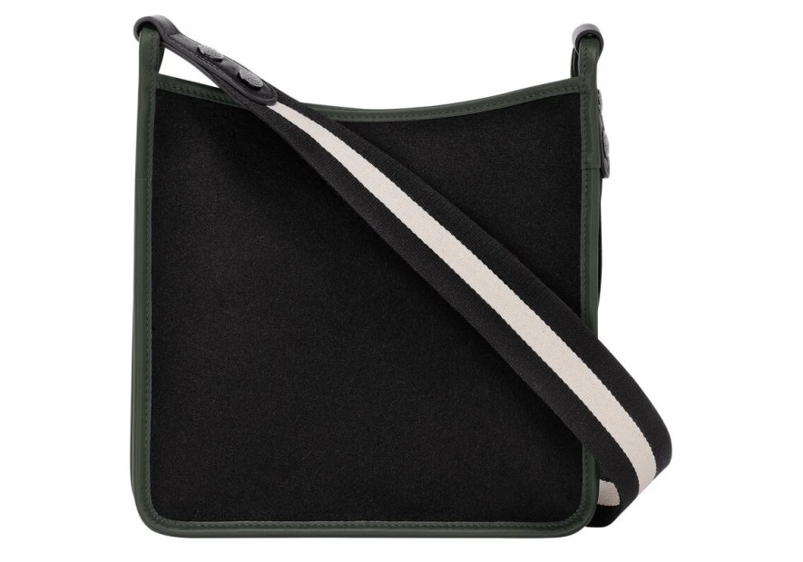 Longchamp 10275HFN - LAINE /CUIR - NOIR sac trotteur le foulonné teddy Sacs à mains