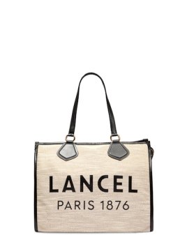 Lancel A13310 - TOILE ET CUIR - NOIR cabas en toile shopping