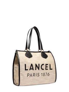 Lancel A13310 - TOILE ET CUIR - NOIR cabas en toile shopping