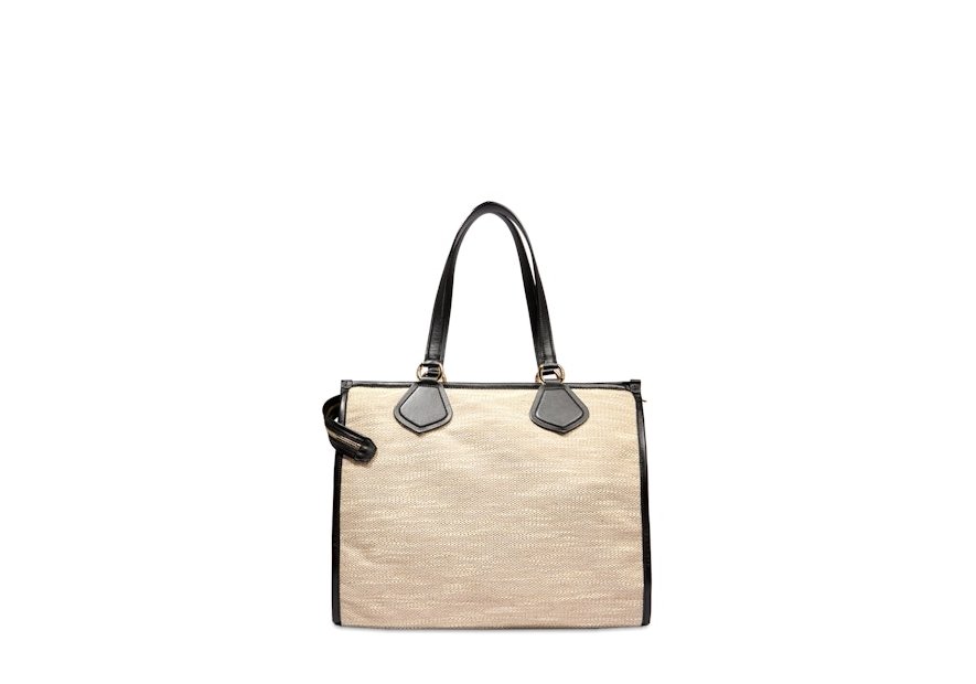 Lancel A13310 - TOILE ET CUIR - NOIR cabas en toile shopping