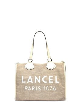 Lancel A13310 - TOILE ET CUIR - NATUREL cabas en toile shopping