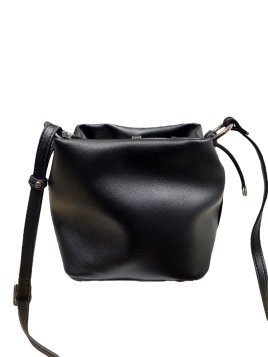 MIA & JOY MJ2112 - CROUTE DE CUIR - NOIR mini seau kendall Sacs à mains