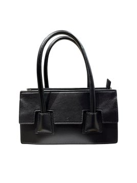 MIA & JOY MJ2114 - CROUTE DE CUIR - NOIR mini sac porte main kendall Sacs à mains