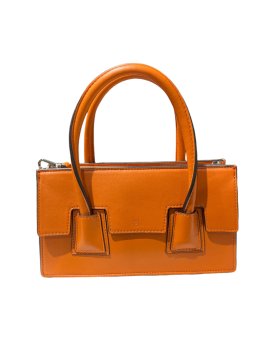 MIA & JOY MJ2114 - CROUTE DE CUIR - ORANGE mini sac porte main kendall Sacs à mains