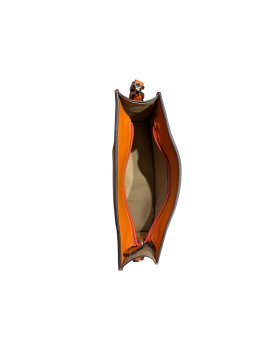 MIA & JOY MJ2114 - CROUTE DE CUIR - ORANGE mini sac porte main kendall Sacs à mains