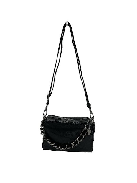 Mila Louise MAMA BB - CUIR DE VACHETTE - NOI sac zip chainette bandoulière mama bb sacs-a-mains