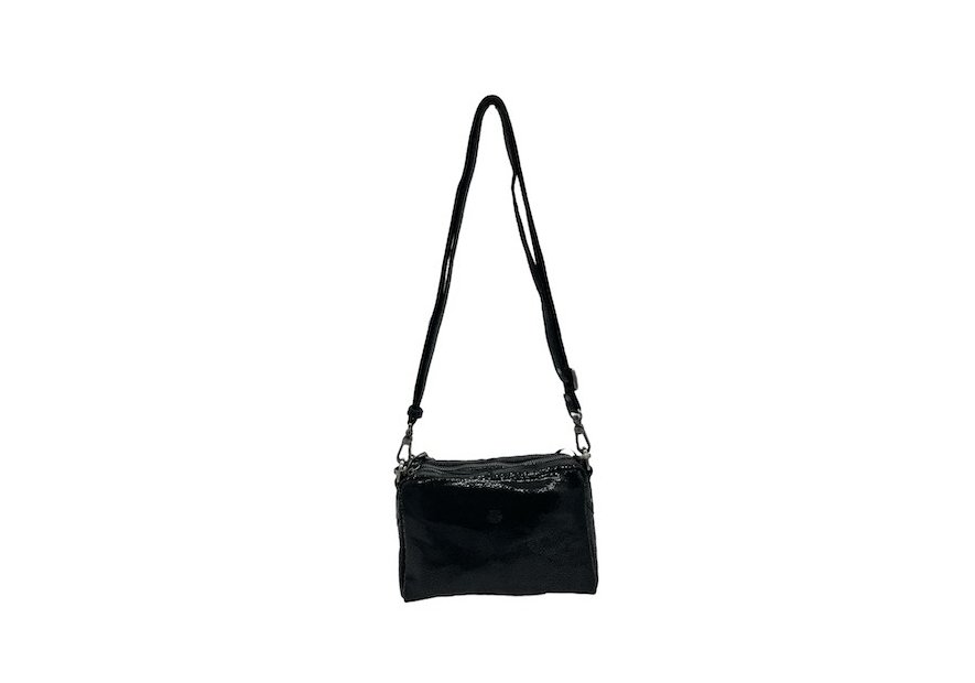 Mila Louise MAMA BB - CUIR DE VACHETTE - NOI sac zip chainette bandoulière mama bb Sacs à mains