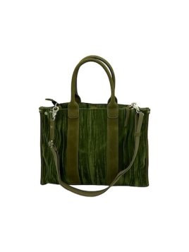 Mila Louise PRUDENCE VFR - TOILE/CUIR - KIWI sac cabas a4 prudence shopping