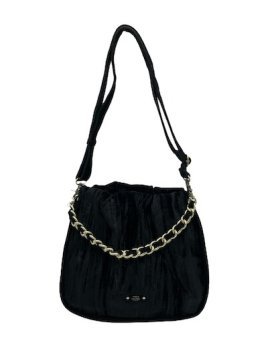 Mila Louise PERCY VFR - TOILE/CUIR - NOIR seau froncé m percy Sacs à mains