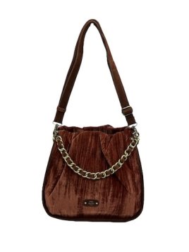 Mila Louise PERCY VFR - TOILE/CUIR - COGNAC seau froncé m percy Sacs à mains