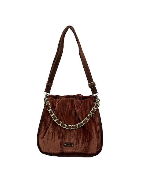 Mila Louise PERCY VFR - TOILE/CUIR - COGNAC seau froncé m percy sacs-a-mains