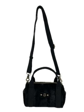 Mila Louise BEE VFR - TOILE/CUIR - NOIR mini sac polochon mila louise bee v Sacs à mains