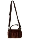 Mila Louise BEE VFR - TOILE/CUIR - COGNAC mini sac polochon mila louise  bee v sacs-a-mains