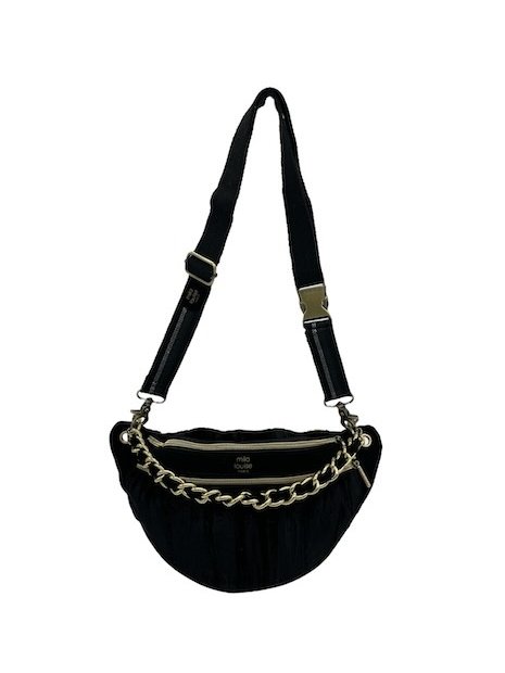 Mila Louise PETRA M VFR - TOILE/CUIR - NOIR banane m petra sacs-a-mains